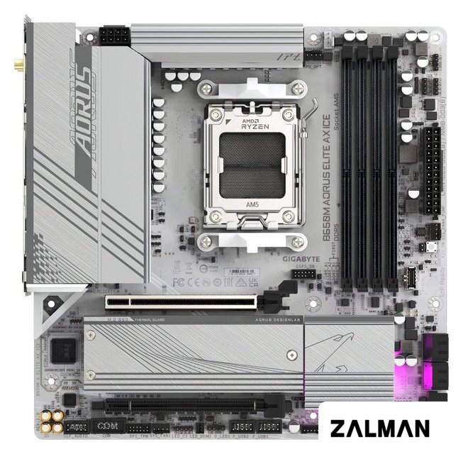 Материнская плата Gigabyte B650M Aorus Elite AX Ice