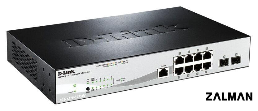 Управляемый коммутатор 2-го уровня D-Link DGS-1210-10P/ME/A1A