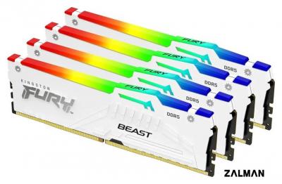 Оперативная память Kingston FURY Beast RGB 4x32ГБ DDR5 5200 МГц KF552C40BWAK4-128
