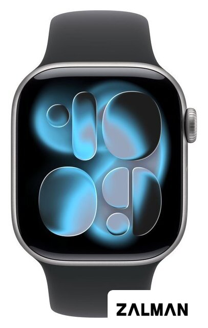 Умные часы Apple Watch Series 11 42 мм (алюминиевый корпус, космический серый/черный, спортивный силиконовый ремешок S/M)