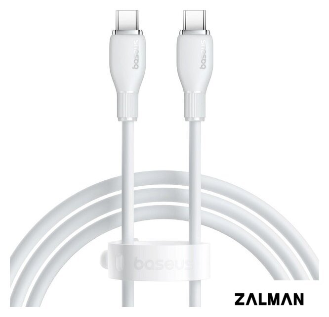 Кабель Baseus Pudding Series Fast Charging Cable 100W USB Type-C - USB Type-C (2 м, белый)