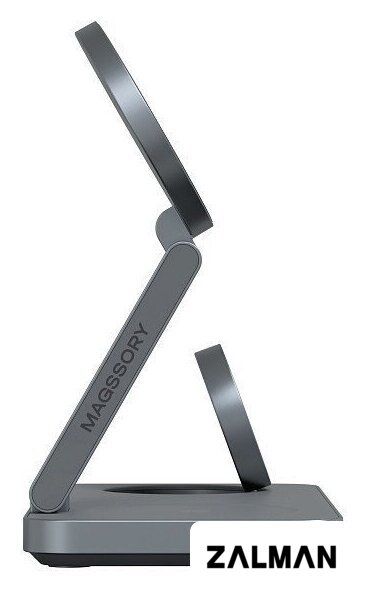 Беспроводное зарядное Magssory Yoga 3 в 1 Charging Station для Samsung Qi2 WCH017m (темно-серый)