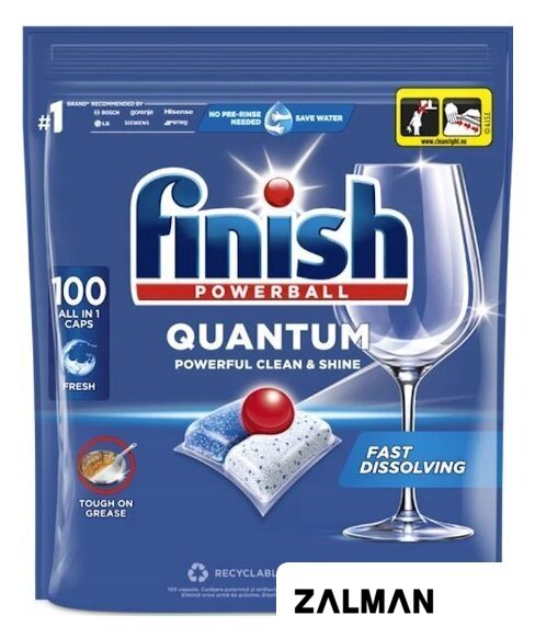 Капсулы для посудомоечной машины Finish Powerball Quantum 5999109581501 (100 шт)