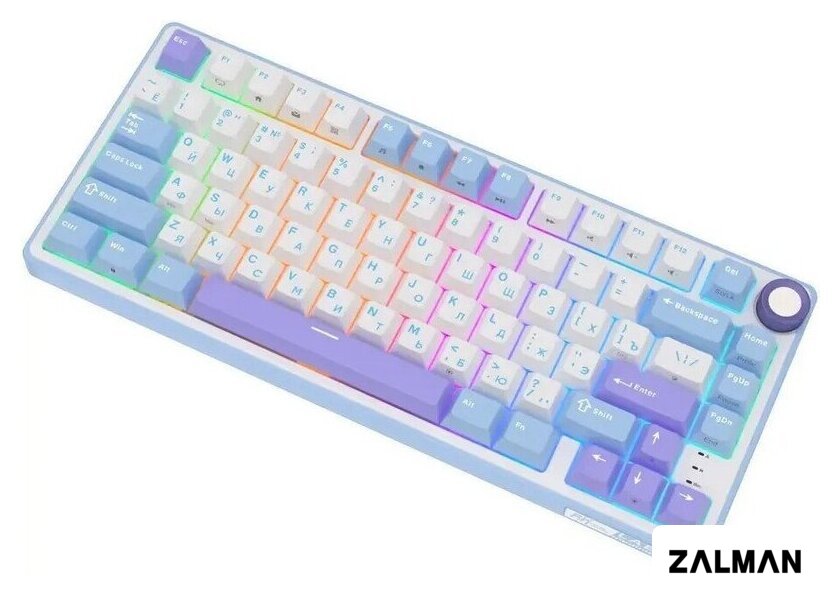 Клавиатура Royal Kludge R75 RGB Taro Milk (RK Silver)