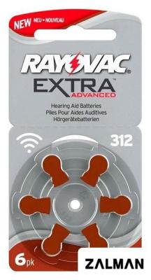 Батарейка Rayovac Extra 312 6 шт