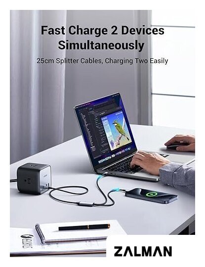 Кабель Ugreen US561 35087USB Type-C - USB Type-C x3 (1.5 м, черный)