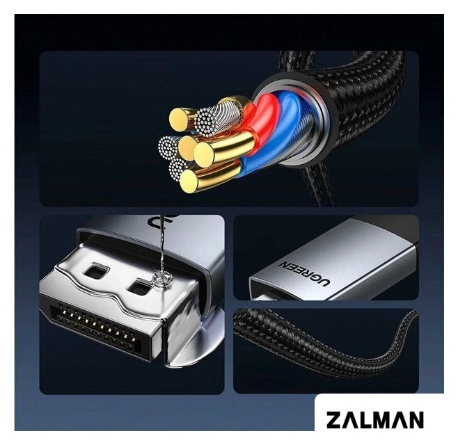 Кабель Ugreen DP119 DisplayPort - HDMI 25491 (3 м, черный)