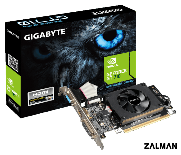 Видеокарта Gigabyte GeForce GT 710 2GB DDR3 [GV-N710D3-2GL]