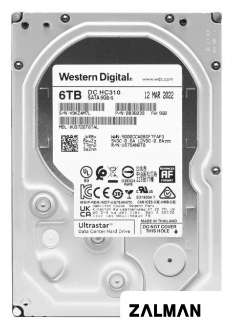 Жесткий диск WD DC HC310 6TB HUS726T6TAL4200