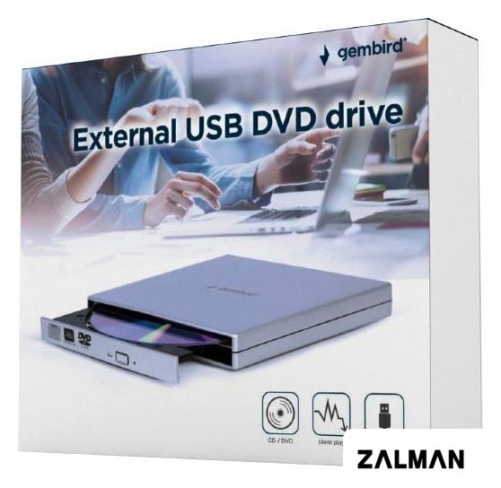 Оптический привод Gembird DVD-USB-02-SV