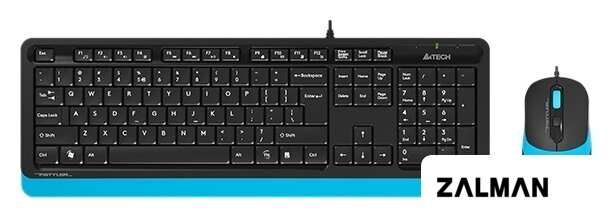 Офисный набор A4Tech Fstyler F1010 (черный/синий)