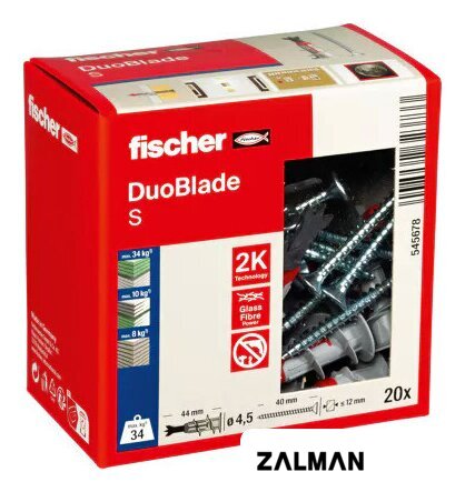 Дюбель-гвоздь Fischer DuoBlade S 545678 (20 шт)