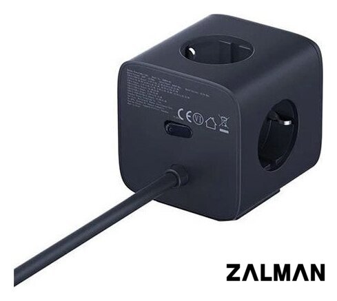 Удлинитель Baseus EnerFill FA11 Cube Power Strip 3AC+1U+2C 67W EU E00082100123-00 (1.5 м, черный)