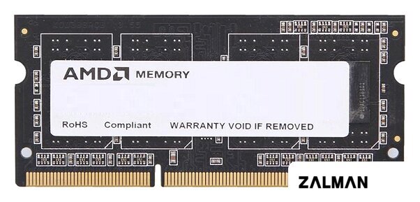 Оперативная память AMD 4GB DDR3 SO-DIMM PC3-12800 (R534G1601S1SL-UO)