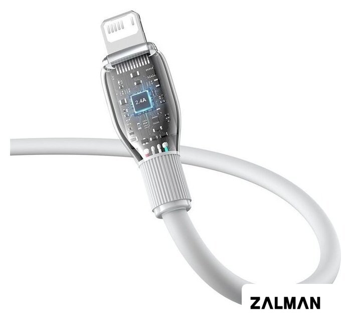 Кабель Baseus Pudding Series Fast Charging Cable 2.4A USB Type-A - Lightning (1.2 м, белый)
