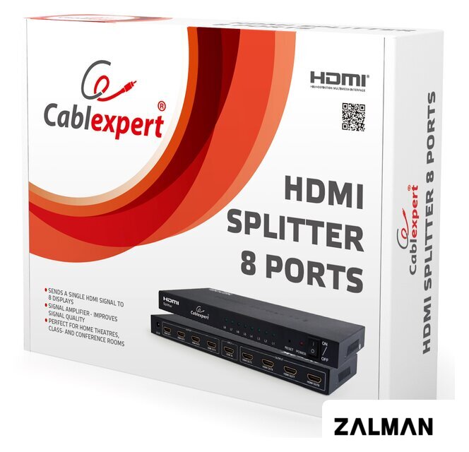 Разветвитель Gembird DSP-8PH4-03