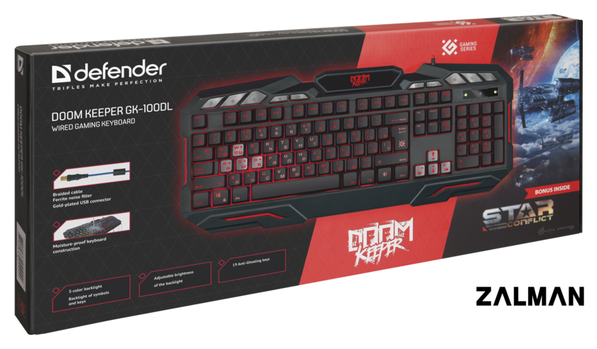 Клавиатура Defender Doom Keeper GK-100DL