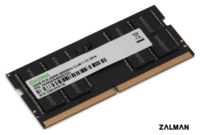 Оперативная память Digma 16ГБ DDR5 SODIMM 4800 МГц DGMAS54800016S