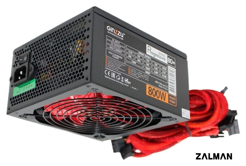 Блок питания Ginzzu PC800