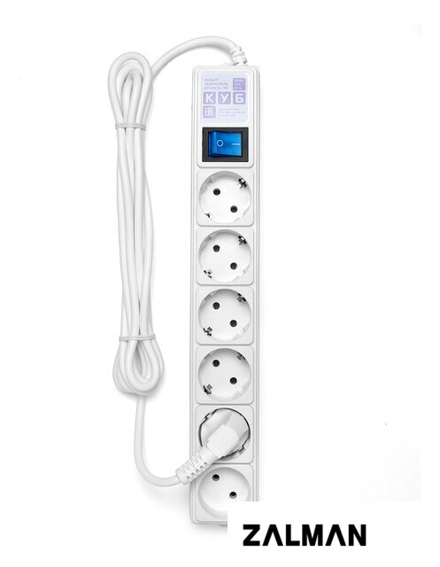 Сетевой фильтр Power Cube Куб SPG(5+1)-16B, 6 розеток, белый [SPG(5+1)-16B-3М]