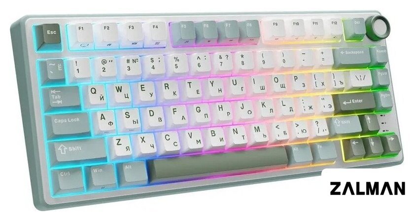 Клавиатура Royal Kludge R75 RGB Sky Cyan (RK Brown)