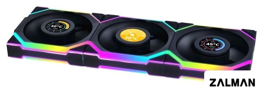 Комплект вентиляторов для корпуса с контроллером Lian Li Uni Fan SL 120 Wireless LCD Reverse G99.12RSLLCD1W3B.R0