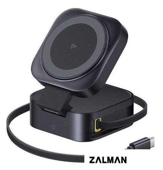 Сетевое зарядное Baseus PicoGo Series 2-in-1 Magnetic Wireless Charger Qi2 67W P10276800123-00 (черный)