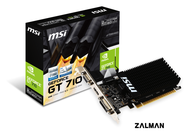 Видеокарта MSI GeForce GT 710 2GB DDR3 [GT 710 2GD3H LP]