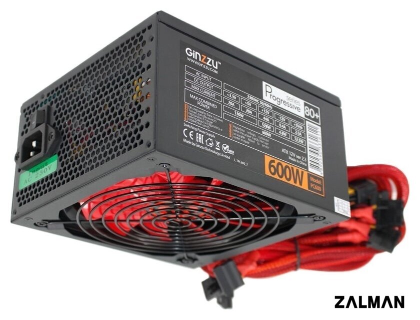 Блок питания Ginzzu PC600