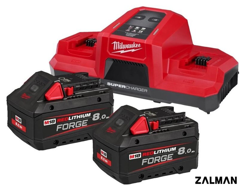 Аккумулятор с зарядным устройством Milwaukee M18 FORGENRG-802DBSC 4933498616 (18В + 18В/8 Ач)