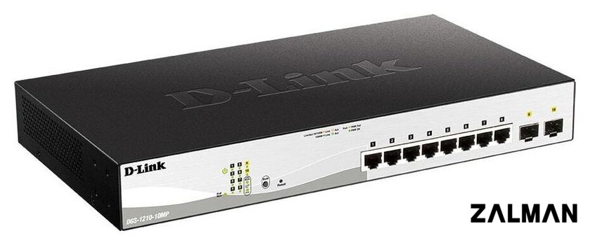 Управляемый коммутатор 2-го уровня D-Link DGS-1210-10MP/F3A