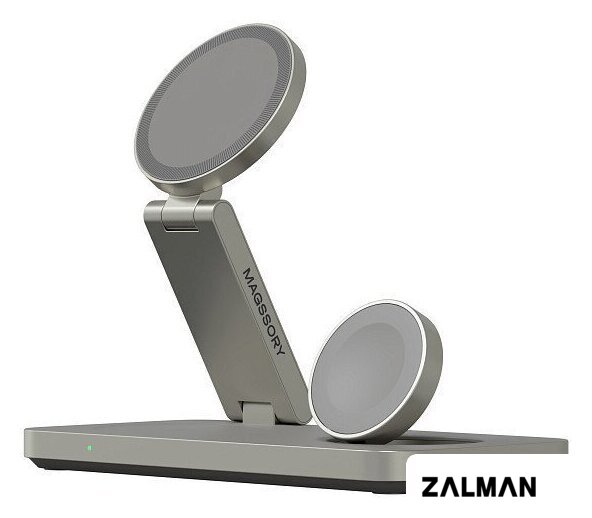 Беспроводное зарядное Magssory Yoga 3 в 1 Charging Station для Samsung Qi2 WCH017t (титан)