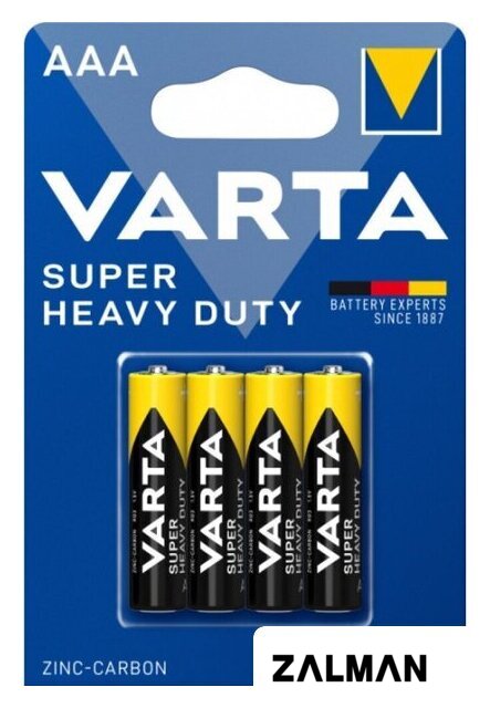 Батарейка Varta Super Heavy Duty AAA (4 шт)