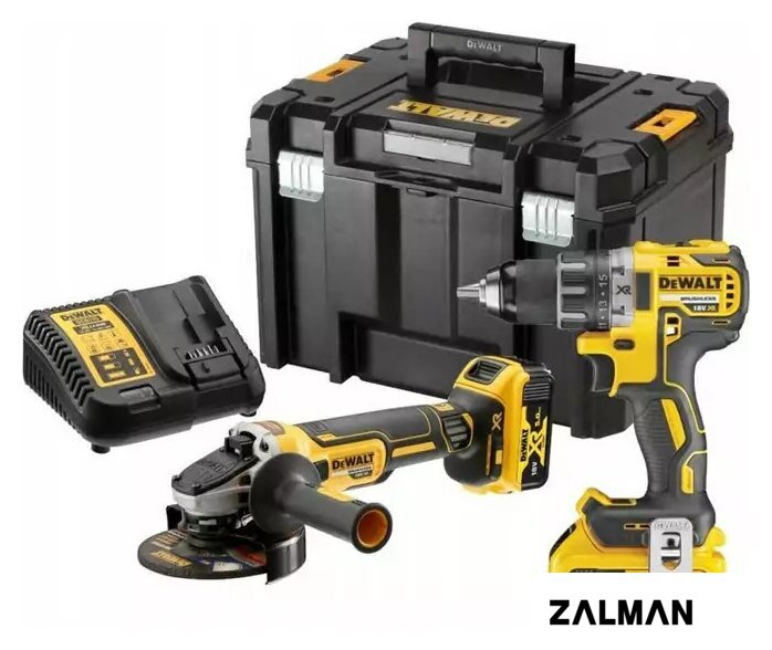 Наборы электроинструментов DeWalt DCK2020P2T (шуруповерт, УШМ, кейс)