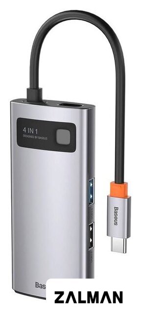 Док-станция Baseus Metal Gleam Series 4 in 1 Multifunctional Type-C CAHUB-CY0G
