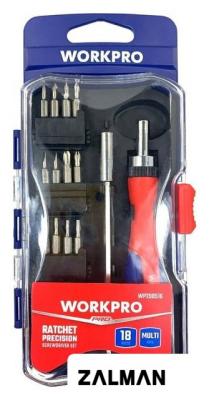 Набор отвертка с битами Workpro WP200516 (18 предметов)