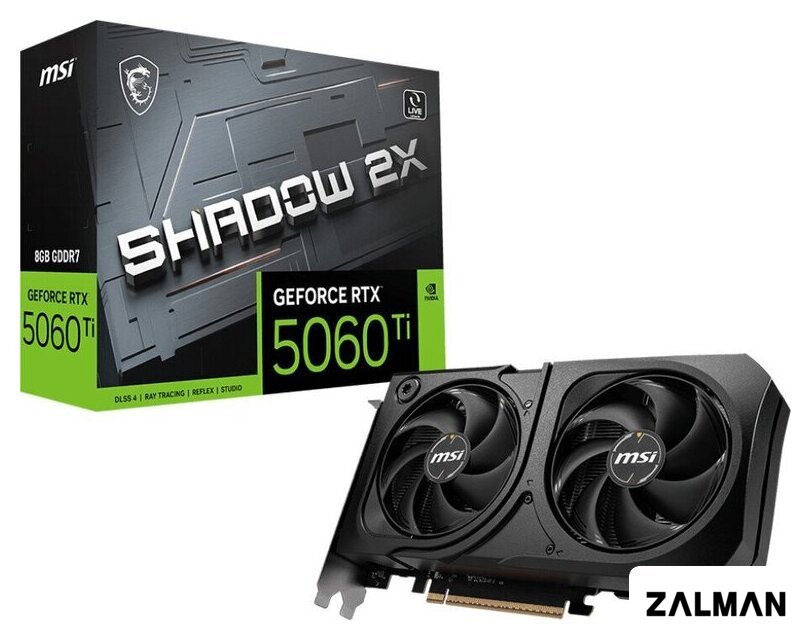 Видеокарта MSI GeForce RTX 5060 Ti 8G Shadow 2X Plus