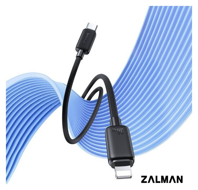 Кабель Usams US-SJ697 USB Type-C - Lightning (2 м, черный)