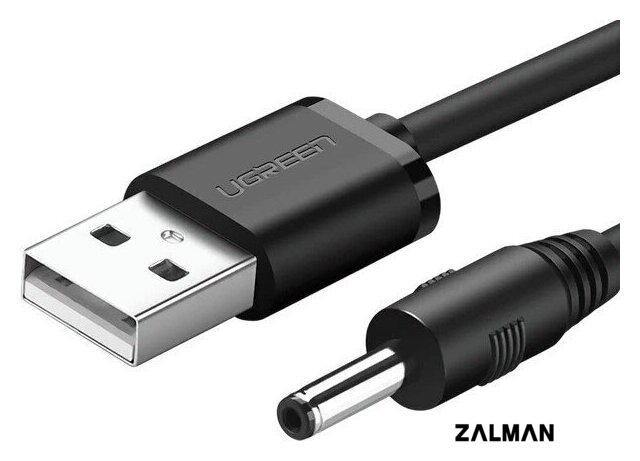 Кабель Ugreen US277 USB 2.0 Type-A - DC 3.5 мм 10376 (1 м, черный)