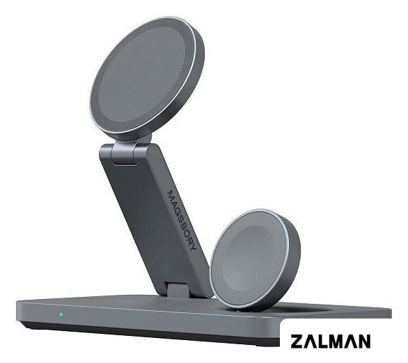 Беспроводное зарядное Magssory Yoga 3 в 1 Charging Station для Samsung Qi2 WCH017m (темно-серый)
