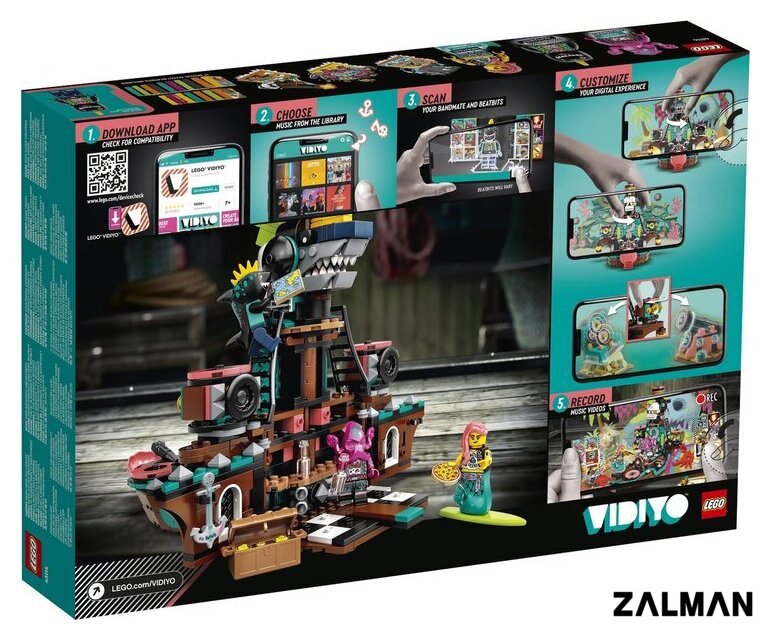 Конструктор LEGO Vidiyo 43114 Корабль Пирата Панка