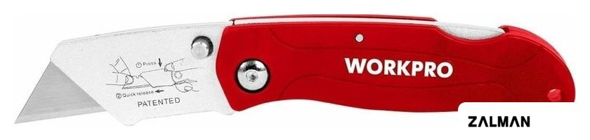 Нож строительный Workpro WP211002
