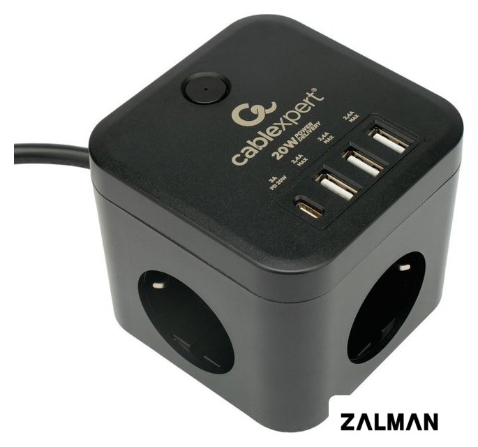 Сетевой фильтр Cablexpert CUBE-3-CU3-B-1.5