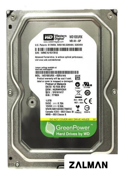Жесткий диск WD AV-GP 1TB (WD10EURX)