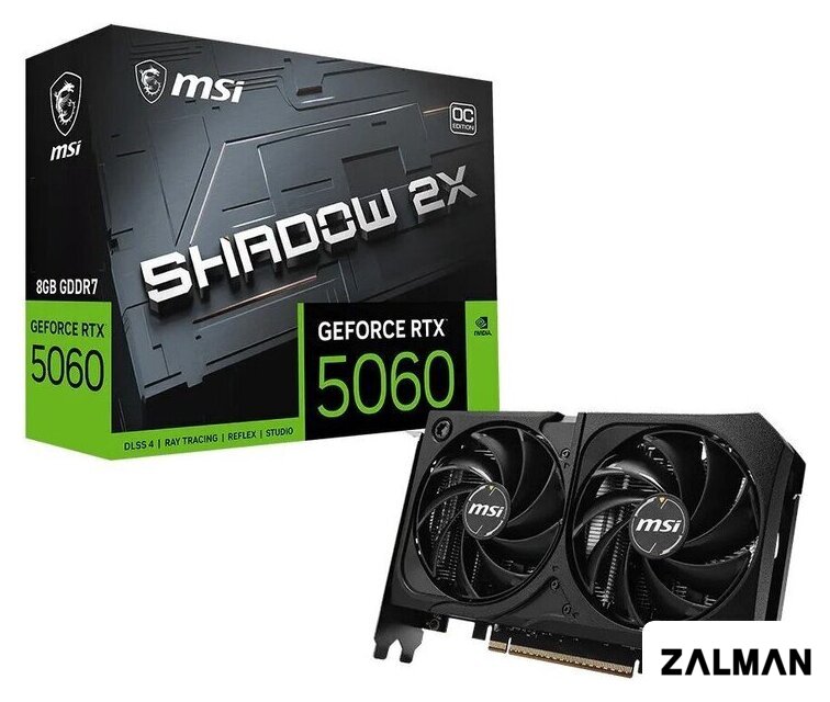 Видеокарта MSI GeForce RTX 5060 8G Shadow 2X OC Max