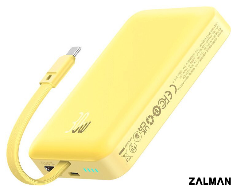 Внешний аккумулятор Baseus Magnetic Fast Charge Power Bank Type-C Edition 30W 10000mAh (желтый)