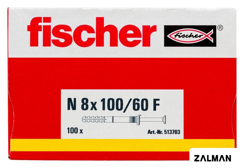 Дюбель-гвоздь Fischer N 8 x 100/60 F 513703 (100 шт)