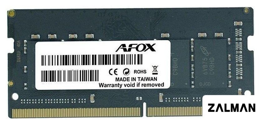 Оперативная память AFOX 16GB DDR4 SODIMM PC4-25600 AFSD416PS1P