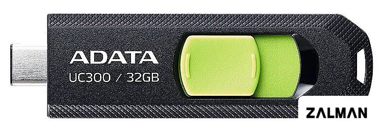 USB Flash ADATA UC300 32GB (черный/зеленый)