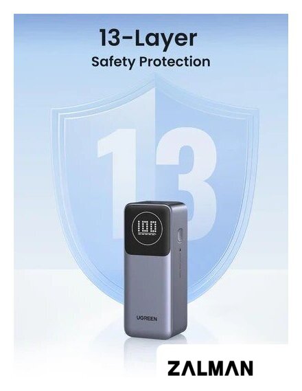 Внешний аккумулятор Ugreen PB724 12000mAh (серый)